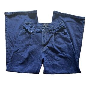 Banana Republic Womens Wide Leg Pants 29/ 8  Pleated Blue Washwell
